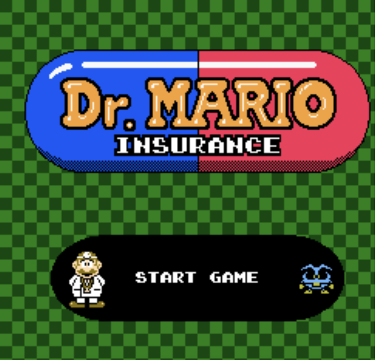 Parody of the Dr.Mario game by Nintendo that relates the difficulty to the type of money you pay for insurance. 