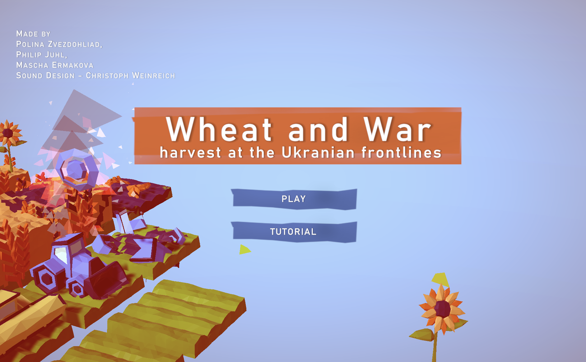 Puzzle game where you must move your wheat harvesters around to effeciently gather wheat - all while missles and bombs drop from the sky. 