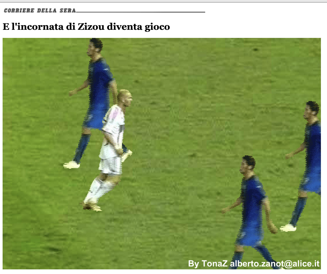 Headbutt the Italian players to get expelled from the World Cup 